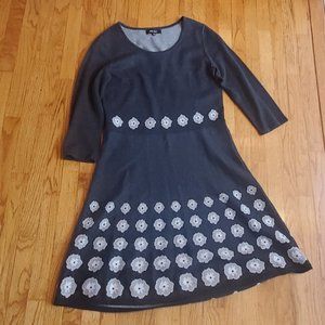 Nine West Sweater Dress with Floral Design